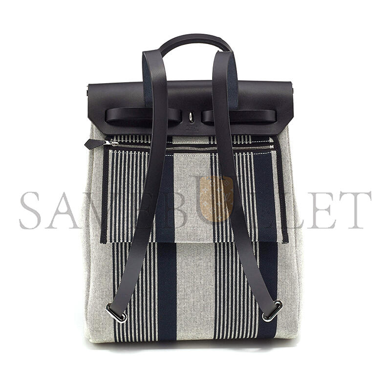 HERMÈS HERBAG A DOS ZIP BACKPACK CANVAS AND LEATHER H080303CKA0 (38*29*11cm)